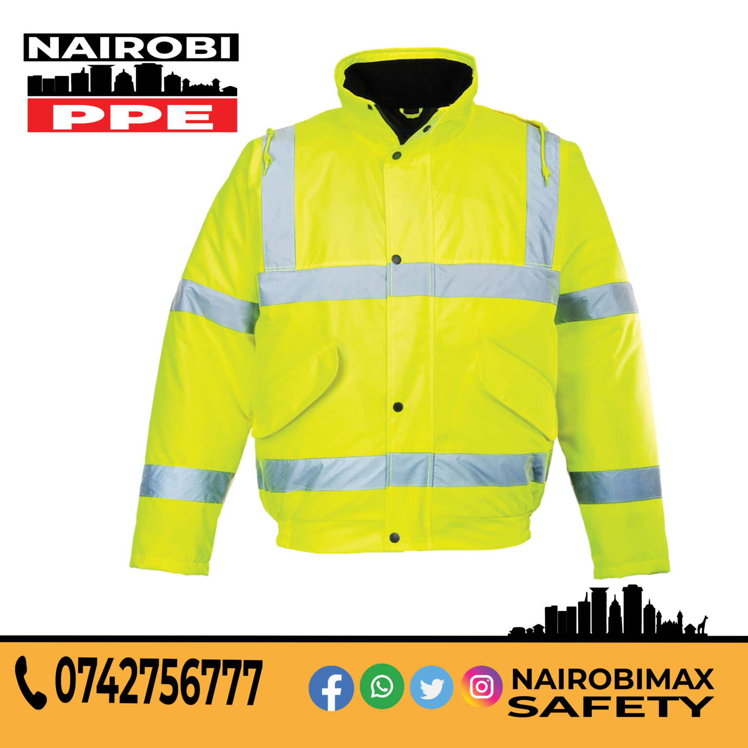 REFLECTOR JACKET 0742756777 Nairobimax safety ltd